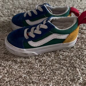 Size 5 toddler multicolored vans